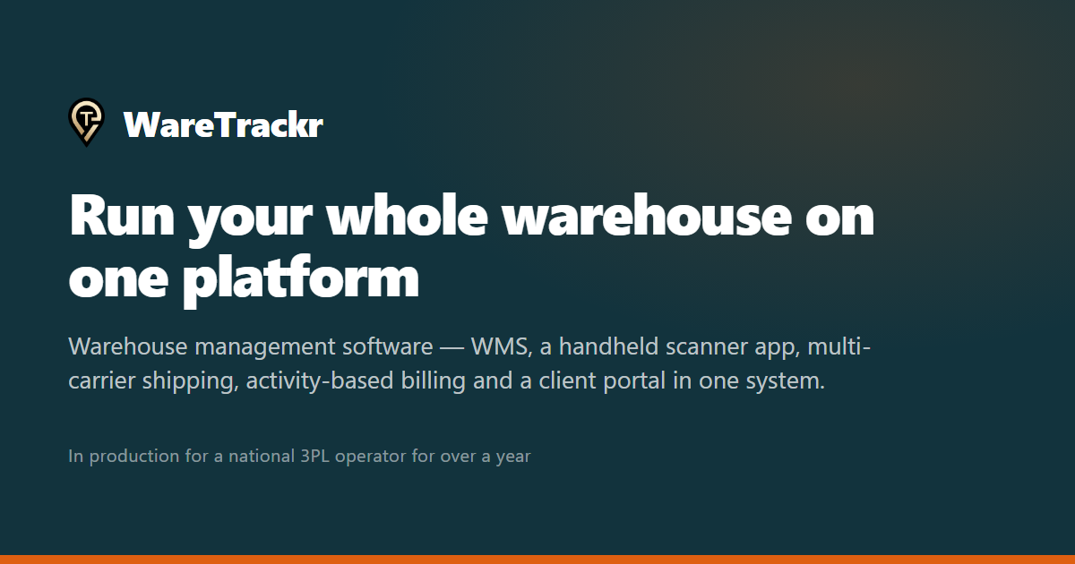 Ware Software Ware Trackr - Enterprise Warehouse Management System